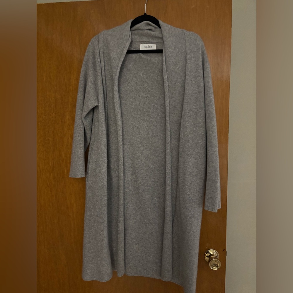 ba&sh Gray Women's Cashmere Duster
